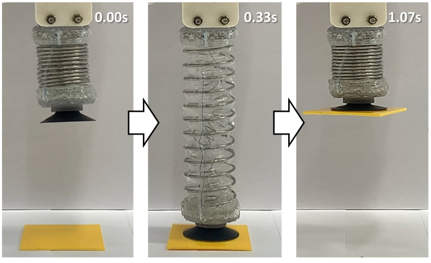 Flexible suction gripper presented in the research