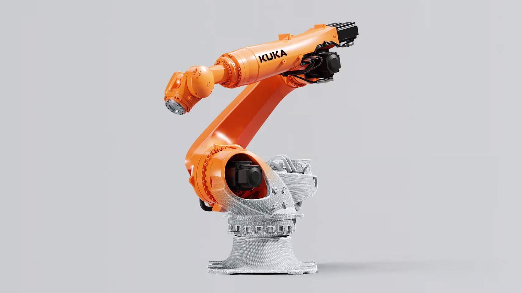 Image of an orange industrial manipulator