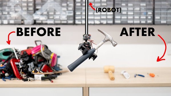 I built a Robot to Clean Up my Workbench cover